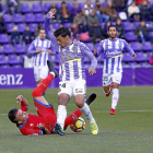Iban Salvador, contra el Numancia.-J.M.L.