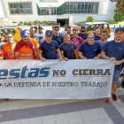 Protesta de los trabajadores de Vestas.-J.M. LOSTAU