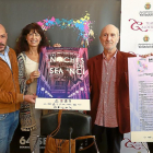 Juan Valls, Ana Redondo y Javier Angulo durante la presentación de la iniciativa  ‘Las noches de Seminci’.-J. M. LOSTAU