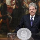 El primer ministro italiano, Paolo Gentiloni, durante una rueda de prensa en Roma.-AFP / TIZIANA FABI