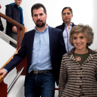 Luis Tudanca y María LuisaCarcedo, ayer en Aranda de Duero.-ICAL