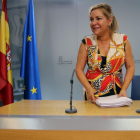 La vicepresidenta y portavoz de la Junta, Rosa Valdeón, comparece en rueda de prensa para explicar el contenido del encuentro.-ICAL