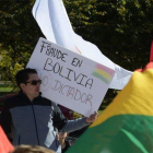 Manifestantes opositores al presidente de Bolivia, Evo Morales.-EFE