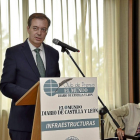 Germán Barrios, en un momento de su intervención durante la clausura del Foro sobre infraestructuras.-Valentín Guisande