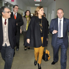 Cayetano López, Carmen Vela y Daniel Miguel, en las instalaciones del campus de Soria de la UVA-V. Guisande