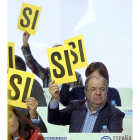 Herrera, durante una de las votaciones en el congreso del fin de semana.-RAQUEL P. VIECO