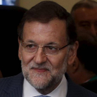 Mariano Rajoy, en un momento de la inauguración del AVE.-JAVIER BARBANCHO