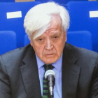 El exasesor jurídico de la casa real, José Manuel Romero, conde de Fontao en su declaración como testigo ante el tribunal de Palma por el 'caso Nóos'.-CATI CLADERA
