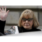 La jueza argentina María Servini a la salida de la Audiencia Nacional en Madrid, donde ha tomado declaración a dos víctimas de la dictadura.-JOSE LUIS ROCA