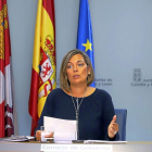 Milagros Marcos, durante la rueda de prensa posterior al Consejo de Gobierno.-ICAL
