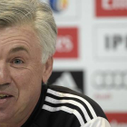 Ancelotti, en la sala de prensa de Valdebebas.-Foto:   AFP / GERARD JULIEN