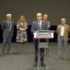 Vidal, Esbec,  ,  Gil, Pastor, García, Antonio y Somoza durante la  presentación del proyecto.-ICAL