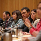 Pedro Sánchez en la reunión del grupo parlamentario del PSOE  en el Congreso de los Diputados.-JOSE LUIS ROCA
