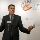 El coordinador del PPC, Xavier García Albiol, este martes en el Senado, donde se celebra la sexta conferencia de presidentes.-JOSÉ LUIS ROCA