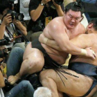 Hakuho, en la final del pasado domingo en Tokio.-Foto: AP / KYODO NEWS