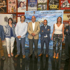 Fernando Cerón, Felicidad Viejo, Álex Rodríguez, Jesús Julio Carnero, Ignacio Castañeda, Inmaculada Toledano y Pablo Trillo, ayer, en el Teatro Zorrilla.-M.Á.SANTOS