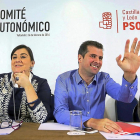 Luis Tudanca con Ana Sánchez en el último Comité Autonómico, celebrado el pasado mes de febrero.-ICAL