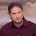 Lilian Lepère durante la entrevista en France 2, este lunes.-