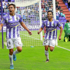 Jaime Mata celebra el segundo gol que marcó al Albacete el sábado pasado.-J.M. LOSTAU