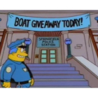 Imagen del capítulo de los Simpsons donde se engaña a los delincuentes regalándoles una lancha motora. /-EL PERIÓDICO