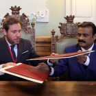Los alcaldes de Valladolid y Ahmedabad (India) firman un acuerdo de hermanamiento entre ambos ayuntamientos.-ICAL