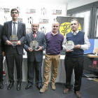 Los ganadores del premio al mejor jamón 2014:  Venta Tabanera, Luis Domingo y Jamones Faustino Prieto-Ical