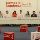 Reunión de la Ejecutiva del PSOE, este lunes en la sede del partido.-JUAN MANUEL PRATS