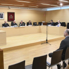 Alfredo Blanco, Manuel Sánchez y Francisco Javier León de la Riva durante su declaración, ayer, en Burgos, ante el Tribunal Superior de Justicia regional .-R.O.