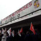 Manifestación de sindicatos en la estación de buses de Valladolid.-EUROPA PRESS