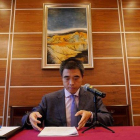 El ministro consejero de la embajada de la República Popular China en España, Yao Fei, se dirige a los medios de comunicación.-JOSÉ LUIS ROCA