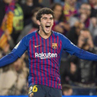 Carles Aleñá celebra su gol..-