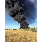 Incendio en la Planta de Reciclaje de Neumáticos de Ardoncino.-ICAL