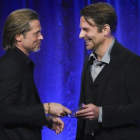 Brad Pitt y Bradley Cooper, este miércoles en Nueva York.-AP / EVAN AGOSTINI