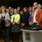 Meritxell Borràs, en su primer acto público tras su excarcelación, este sábado en La Garriga.-TONI ALBIR (ACN)