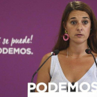 Noelia Vera, de Podemos, en rueda de prensa.-DAVID CASTRO