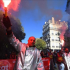 Manifestación contra la reforma laboral de Macron, en Marsella.-AFP / ANNE-CHRISTINE POUJOULAT