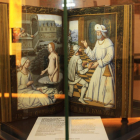 Las piezas que se exhiben en el refectorio del monasterio  pertenecen a la colección del editor Manuel Moleiro.-ICAL
