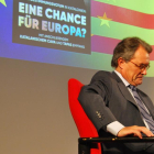 El expresidente de la Generalitat Artur Mas, durante su charla en Berlín, este martes, 27 de junio.-CARLES PLANAS BOU