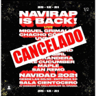 Anuncio de la cancelación del 'Navirap' de Valladolid.- E. M.