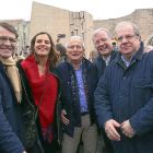 Mañueco y Herrera, a ambos lados de la foto, con dos dirigentes del PPcatalán y el alcalde de León.-ICAL
