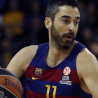 Navarro, el año pasado, luciendo el 11 que nadie más llevará en el básquet azulgrana.-EFE / ALEJANDRO GARCÍA
