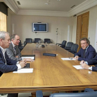 José Antonio González, Eduardo López Sendio, De Santiago-Juárez y Antonio Silván, en la primera reunión.-ICAL