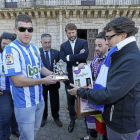 Los presidentes de la Ponferradina y del Real Valladolid durante la jornada de hermanamiento entre ambas aficiones-Luis de la Mata
