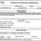 La documentación que se aporta en la denuncia incluye un «préstamo pignoraticio» en el  que figura como entidad Caja EspañaDuero pese a que está firmado el 14 de abril de 2016, tres años después de que la Caja causara baja-EL MUNDO