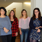 Raquel Fidalgo, Rut Sánchez, Patricia Robledo y María Arrimada en la Universidad de León.-EL MUNDO