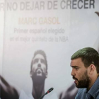 Marc Gasol, en su aparición ante los medios en Madrid-Foto: EMILIO NARANJO/ EFE
