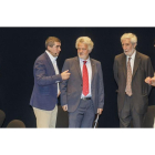 David Cantarero, Pablo Lago , Fernando Lara, Juan Luis Beltrán, y Lucía Santamaría ayer en el Congreso de Enfermería.-SANTI OTERO