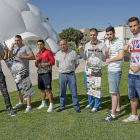 De izquierda a derecha, Lucas Gómez, Manu Varela, Salvi Jiménez, Nani Rodríguez, Isaac Olmedo, Aitor Olmedo y Sergio Castillo.-M. Á. Santos