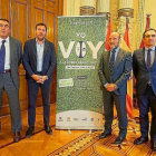 Pachi Diezhandino, Óscar Puente, José María Valentín-Gamazo y Luis Manuel Sierra, ayer en el Ayuntamiento.-EM