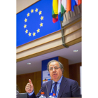 Juan Vicente Herrera durante su intervención en Bruselas-ICAL